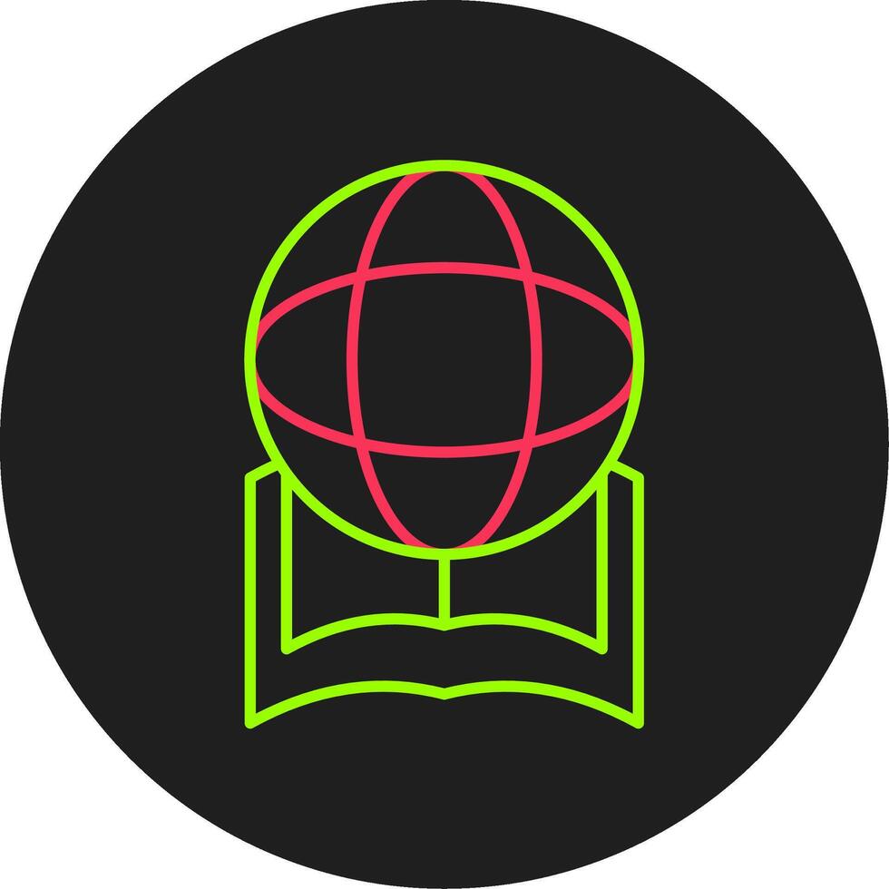 Global Education Glyph Circle Icon vector