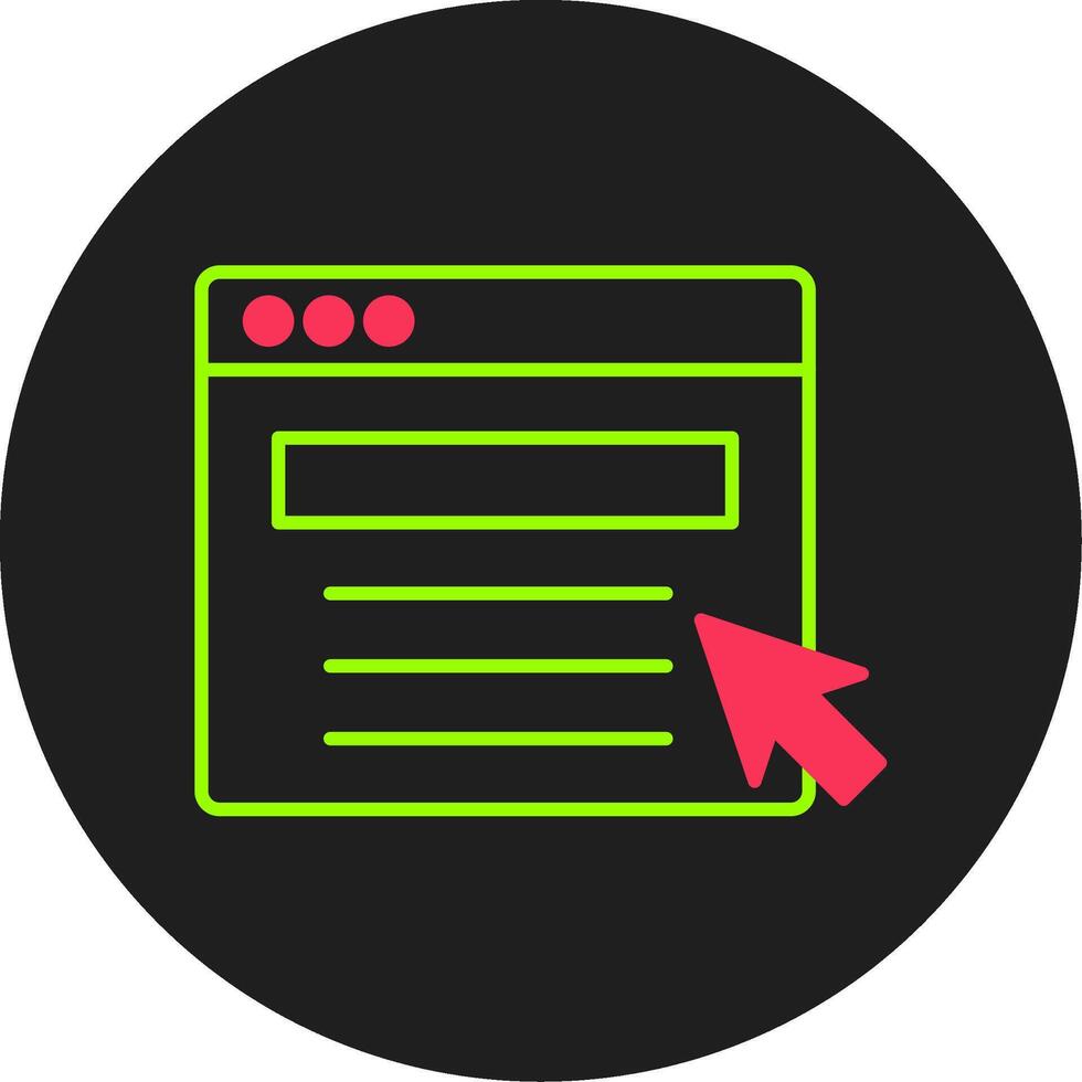 Web Portal Glyph Circle Icon vector