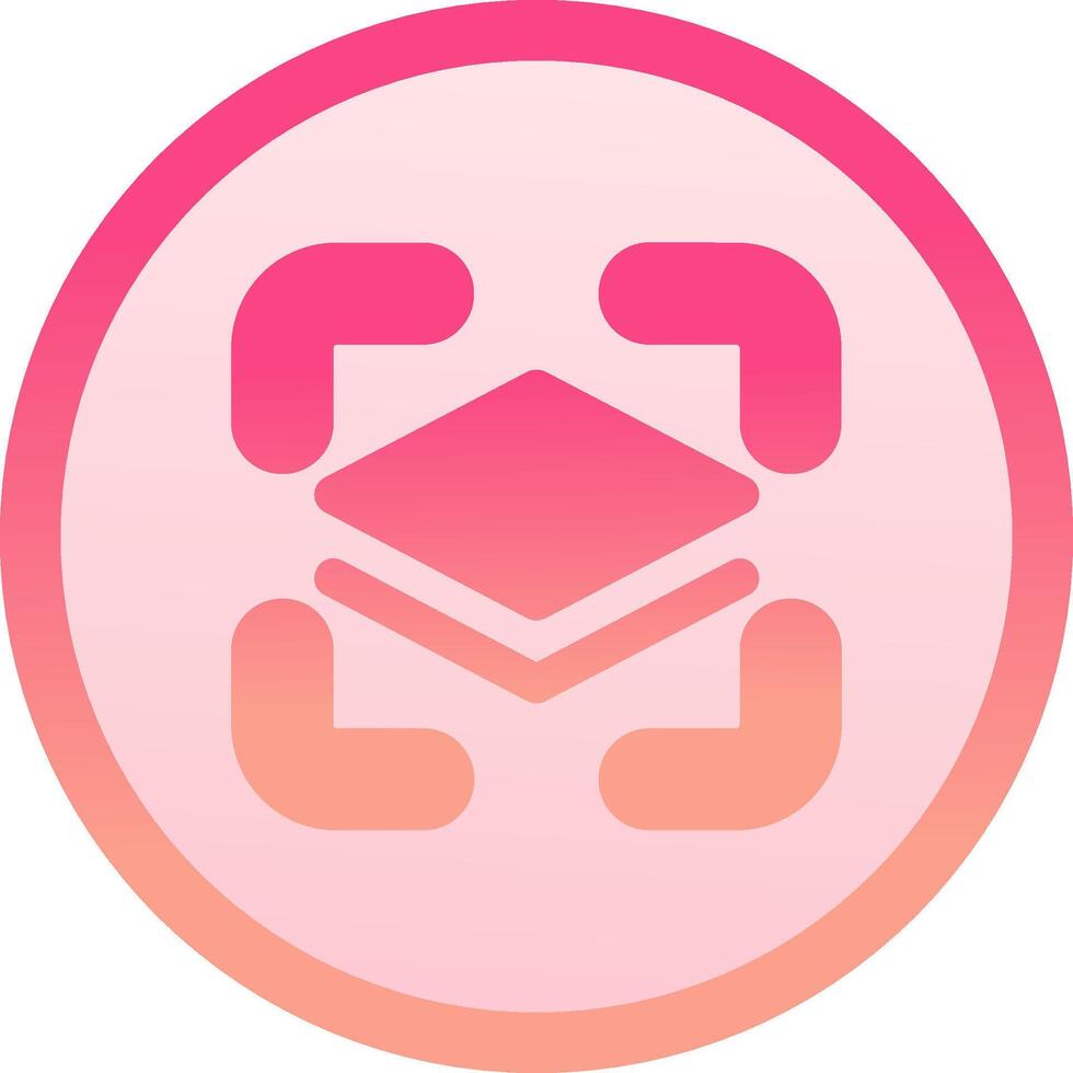 Show layer solid circle gradeint Icon vector