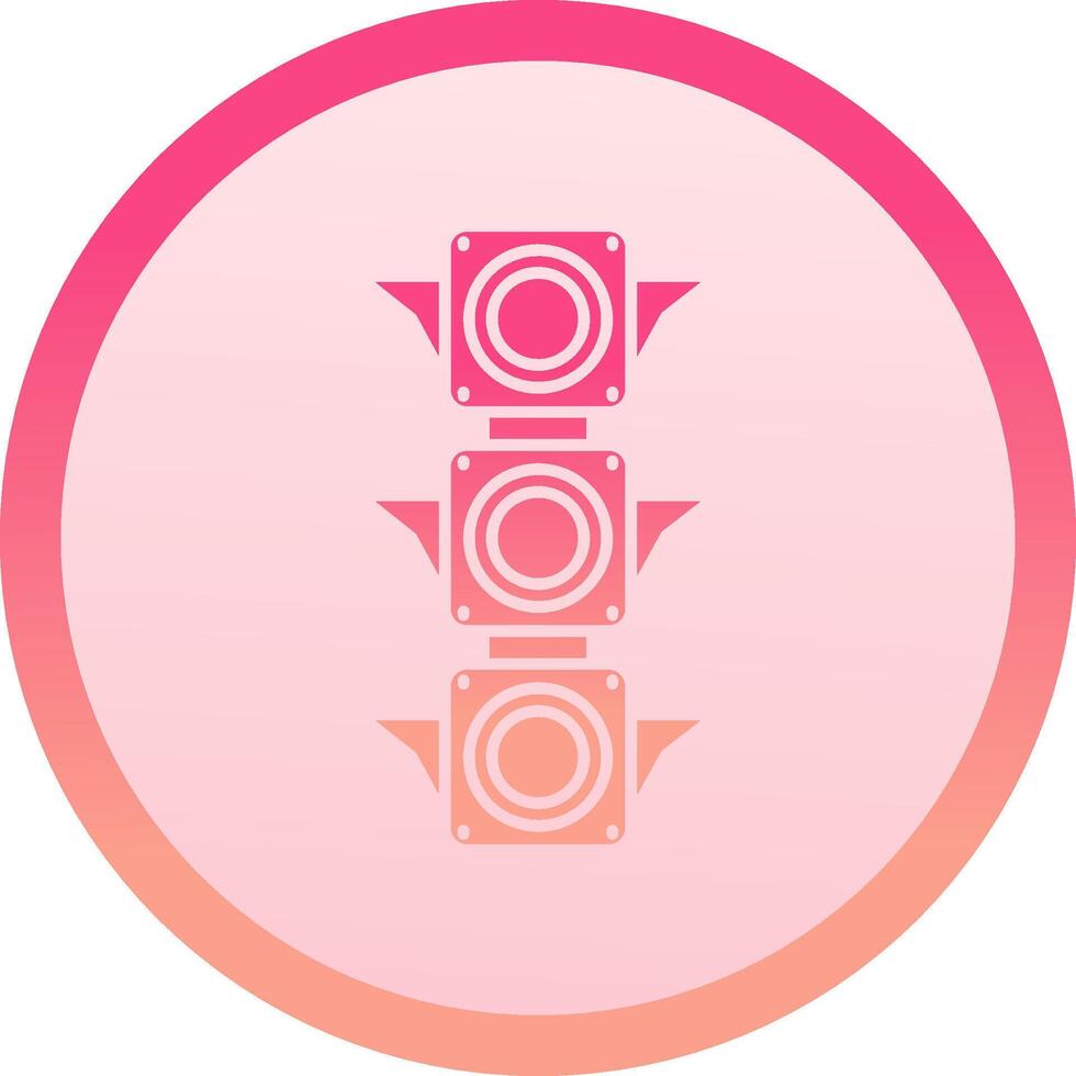 Traffic light solid circle gradeint Icon vector