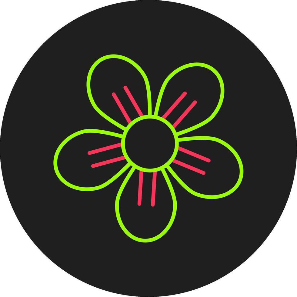 Freesia Glyph Circle Icon vector