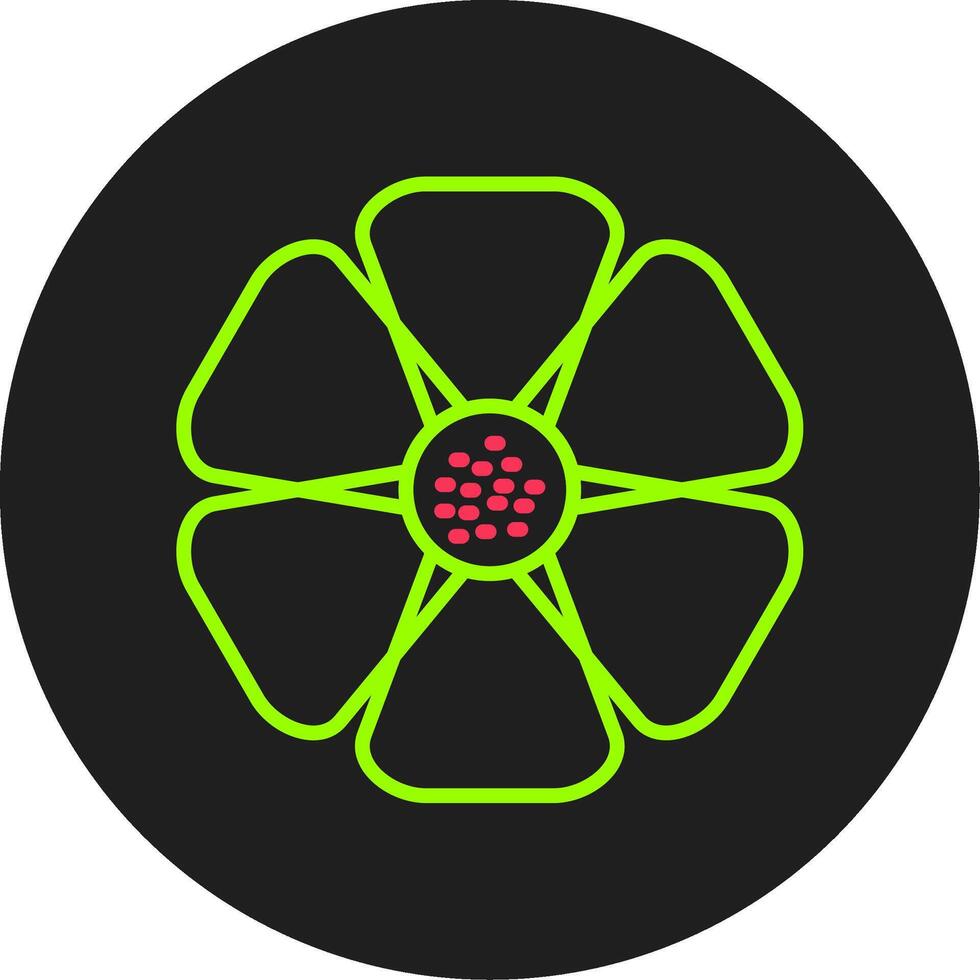 Hibiscus Glyph Circle Icon vector