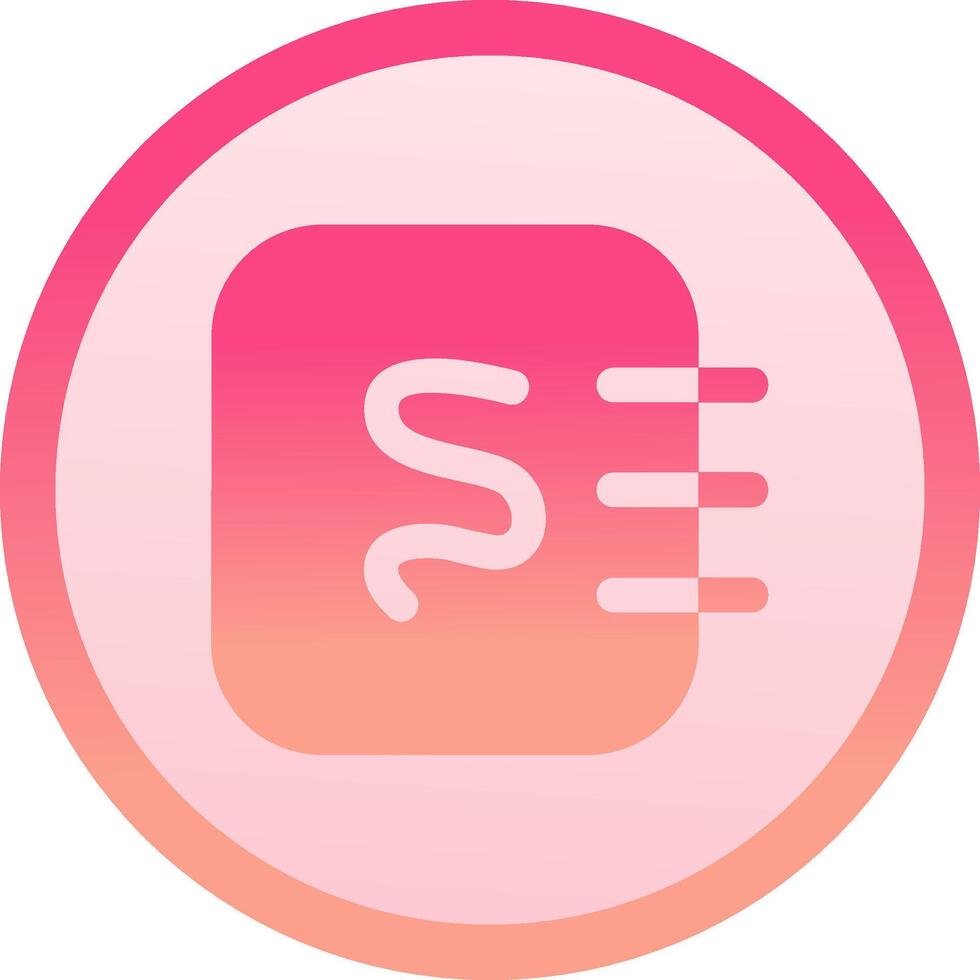 Notepad sketchpad solid circle gradeint Icon vector