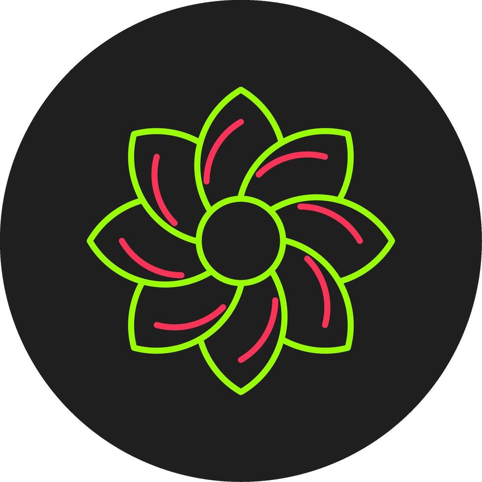 Floral Design Glyph Circle Icon vector