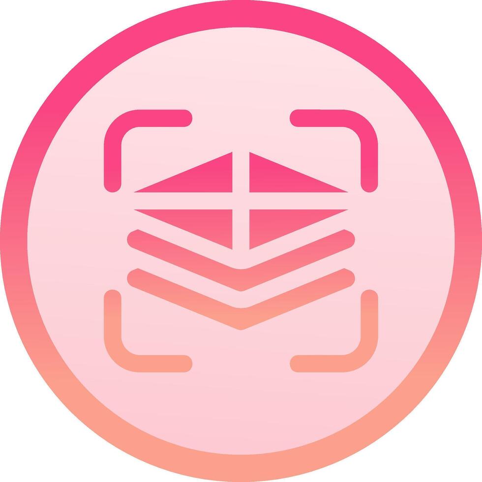 Fill adjustment layer solid circle gradeint Icon vector