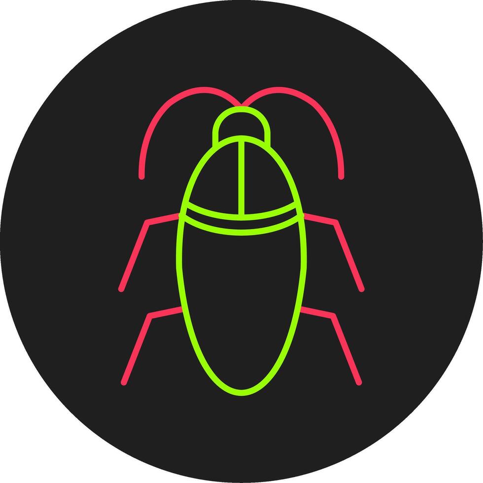 Cockroach Glyph Circle Icon vector