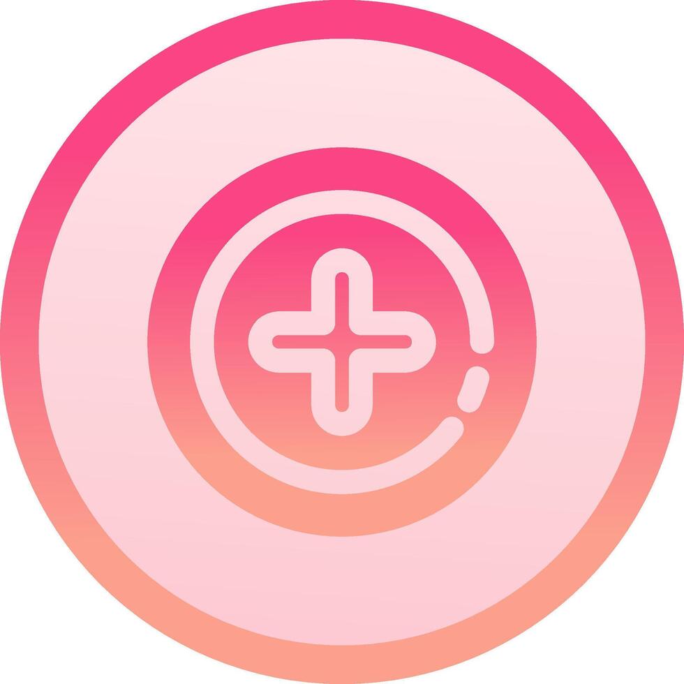 Add 2 solid circle gradeint Icon vector