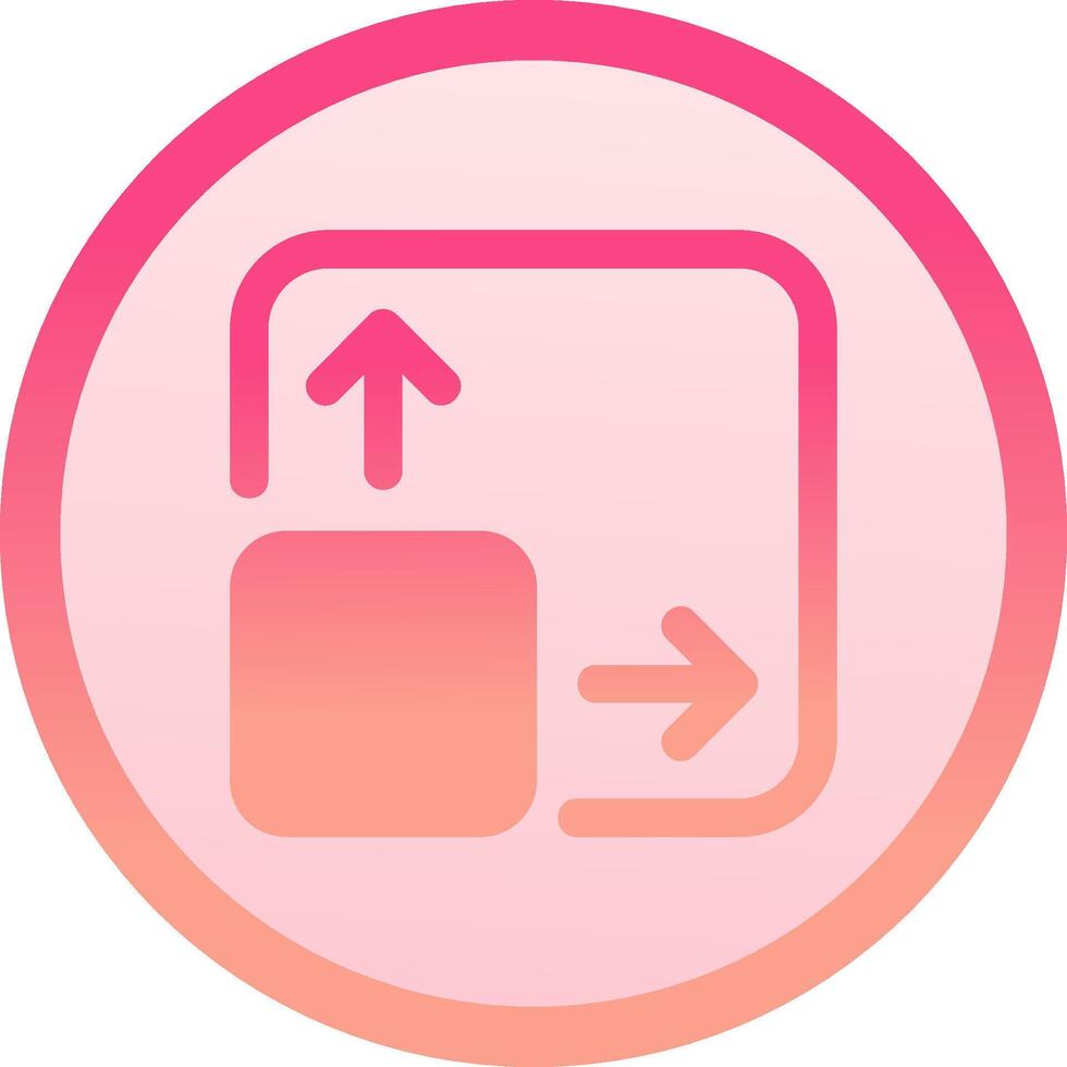 Expand solid circle gradeint Icon vector