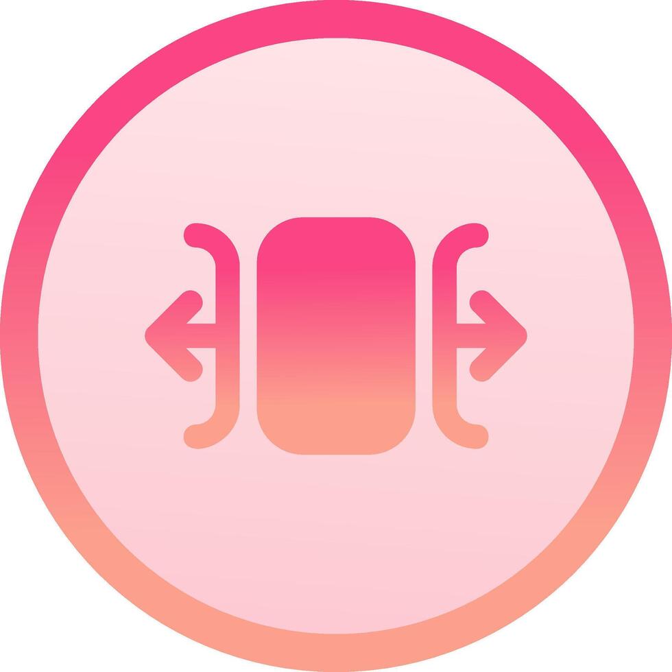 Carousel horizontal solid circle gradeint Icon vector