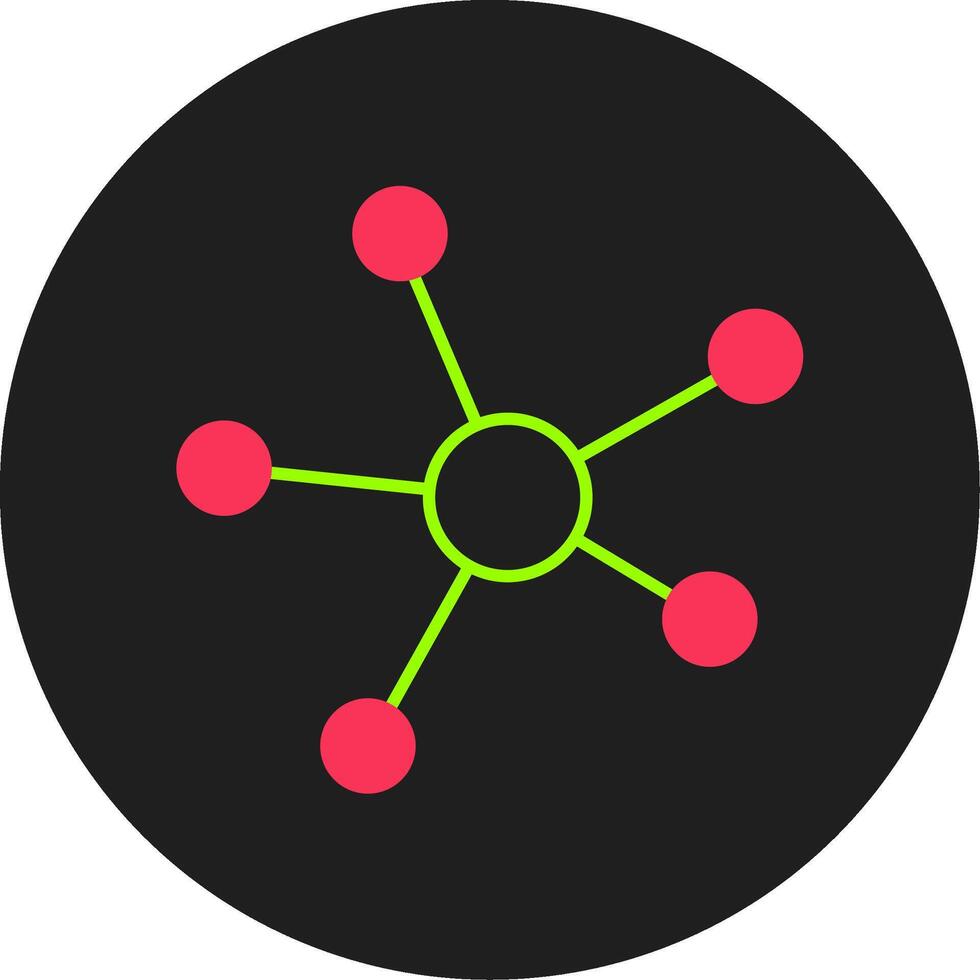 Connection Glyph Circle Icon vector