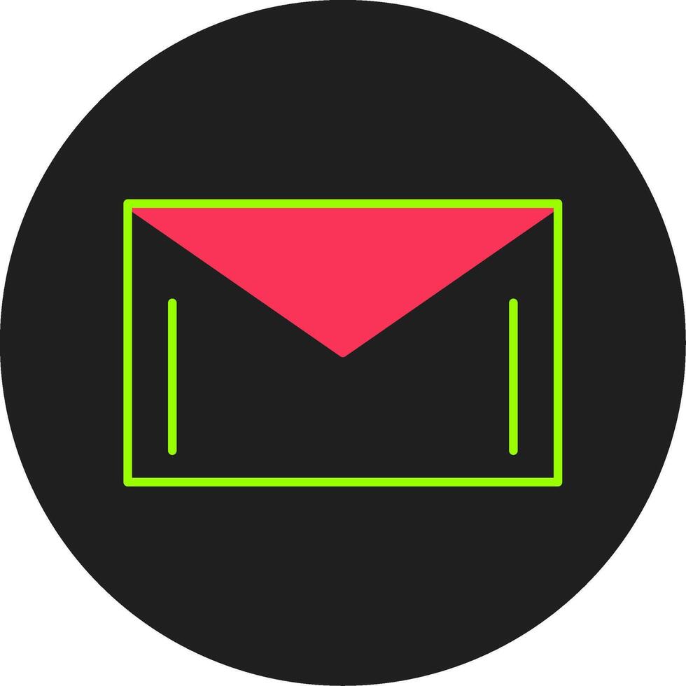 icono de círculo de glifo de correo vector