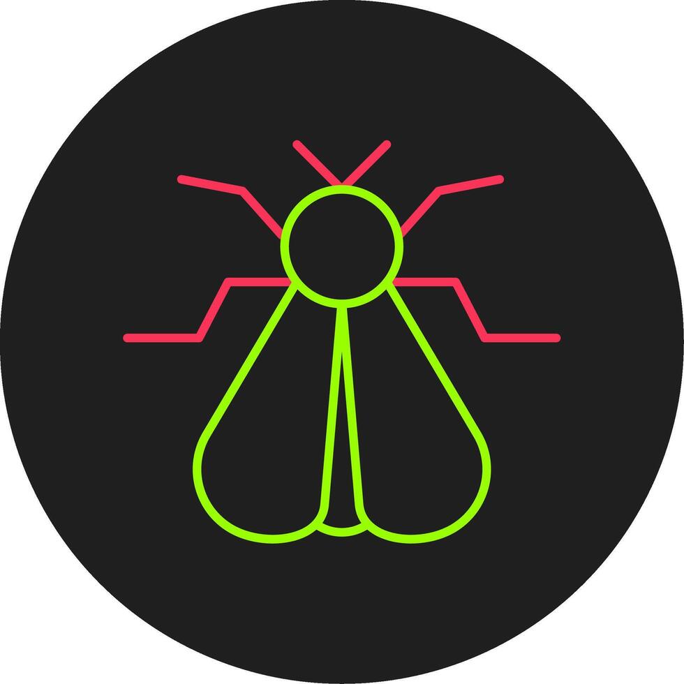 Moth Glyph Circle Icon vector