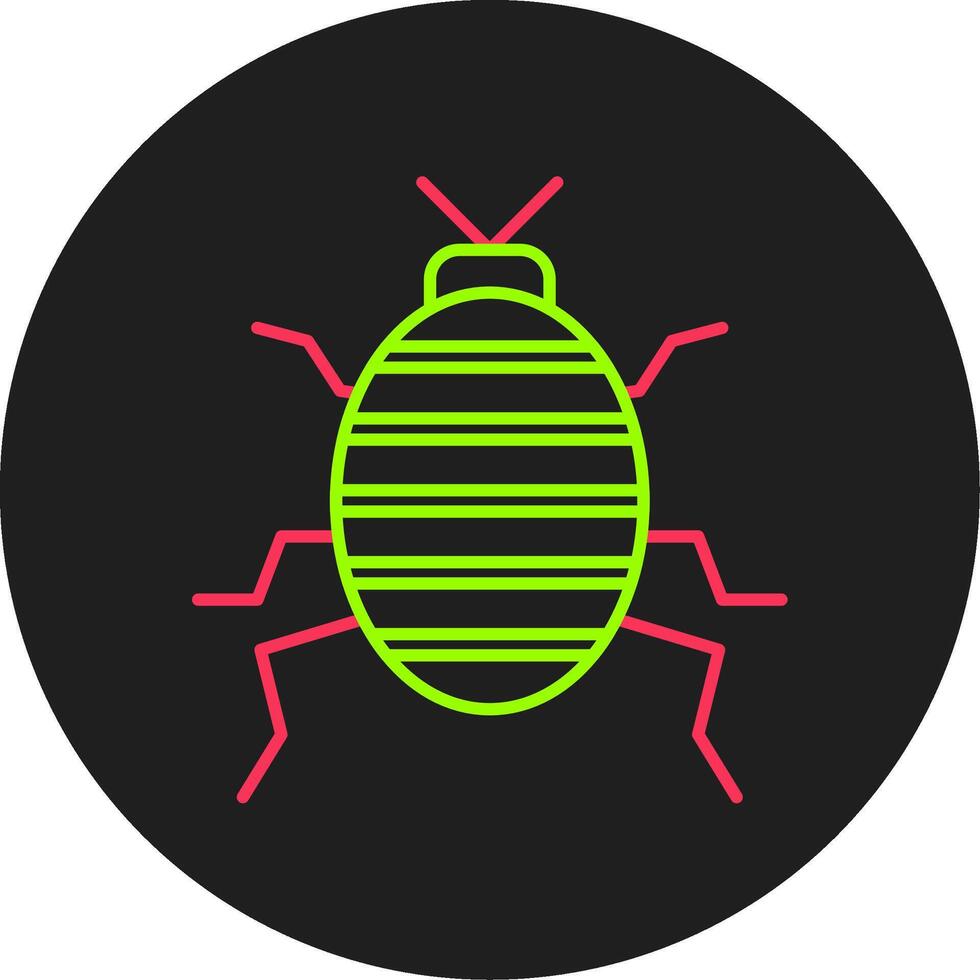 Bug Glyph Circle Icon vector