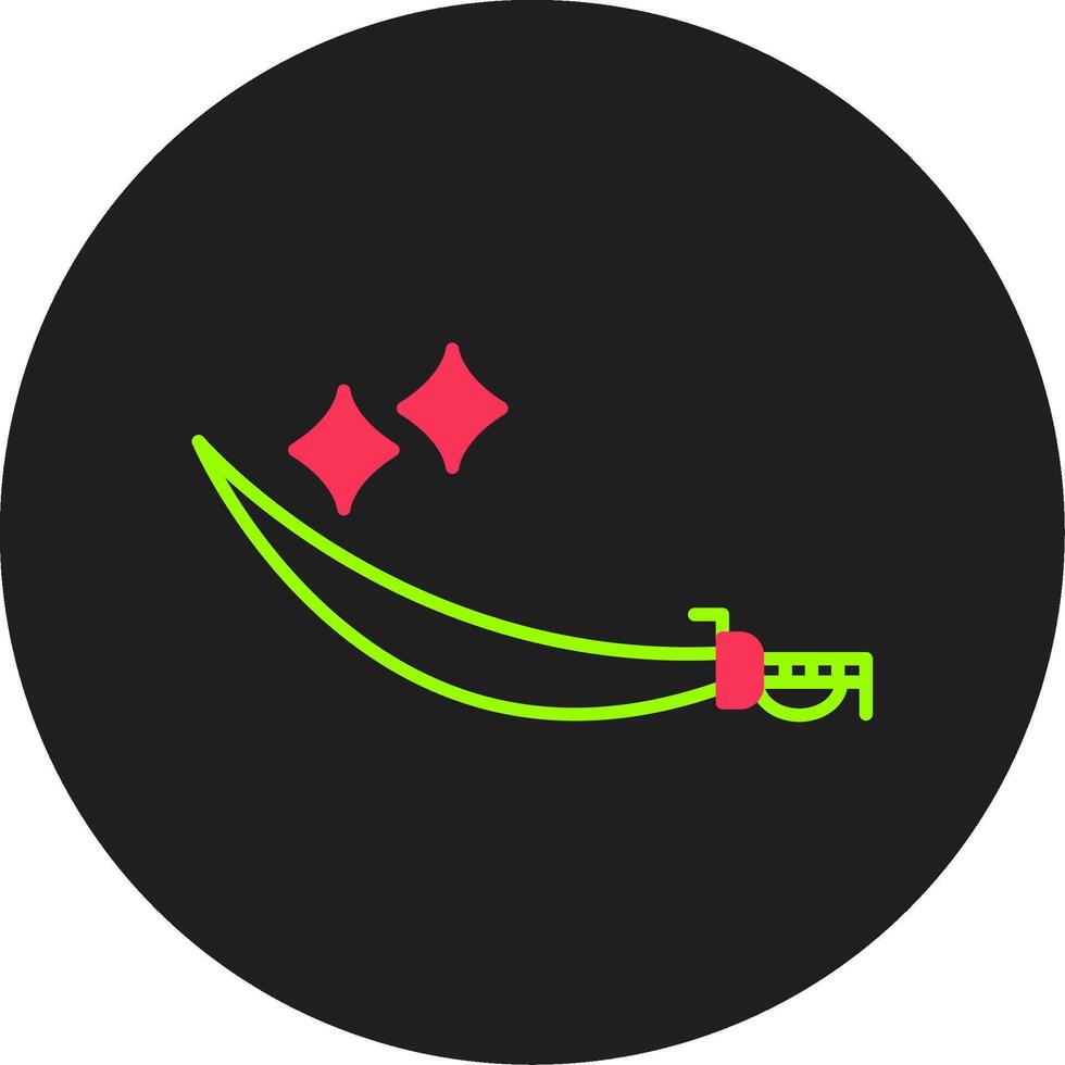 Sword Glyph Circle Icon vector