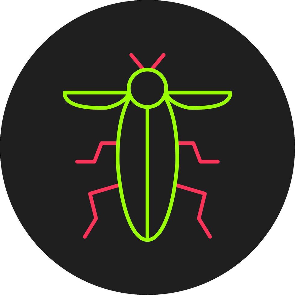 insecto glifo circulo icono vector