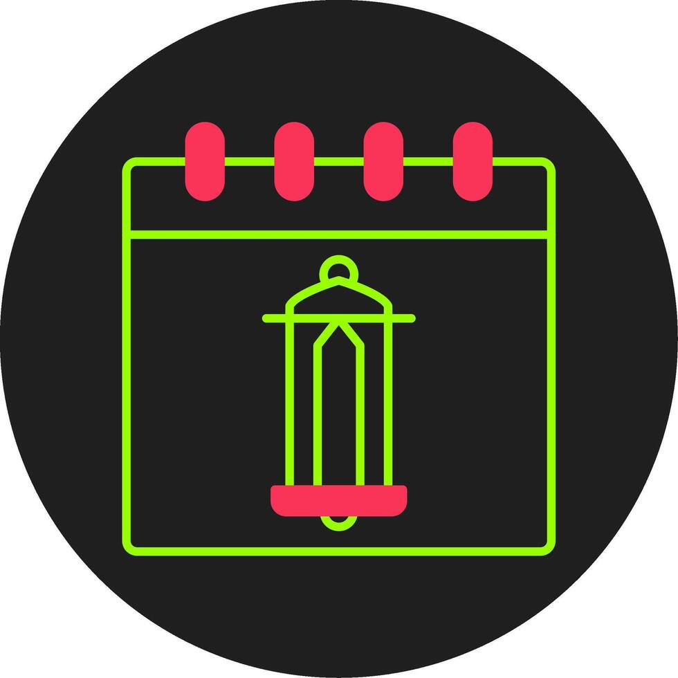 Calendar Glyph Circle Icon vector