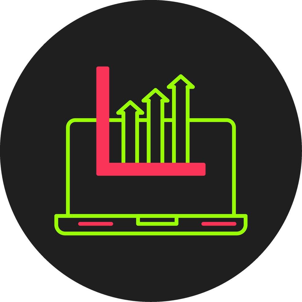 digital economía glifo circulo icono vector