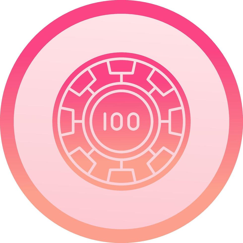 Chip solid circle gradeint Icon vector