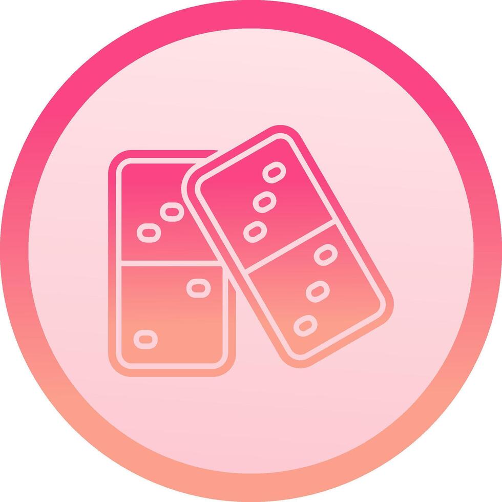 Domino solid circle gradeint Icon vector