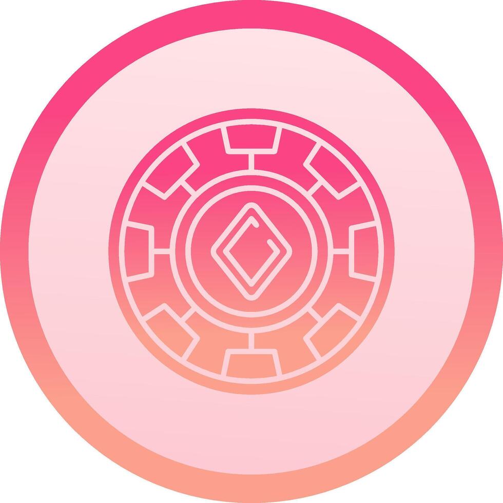 Chip solid circle gradeint Icon vector