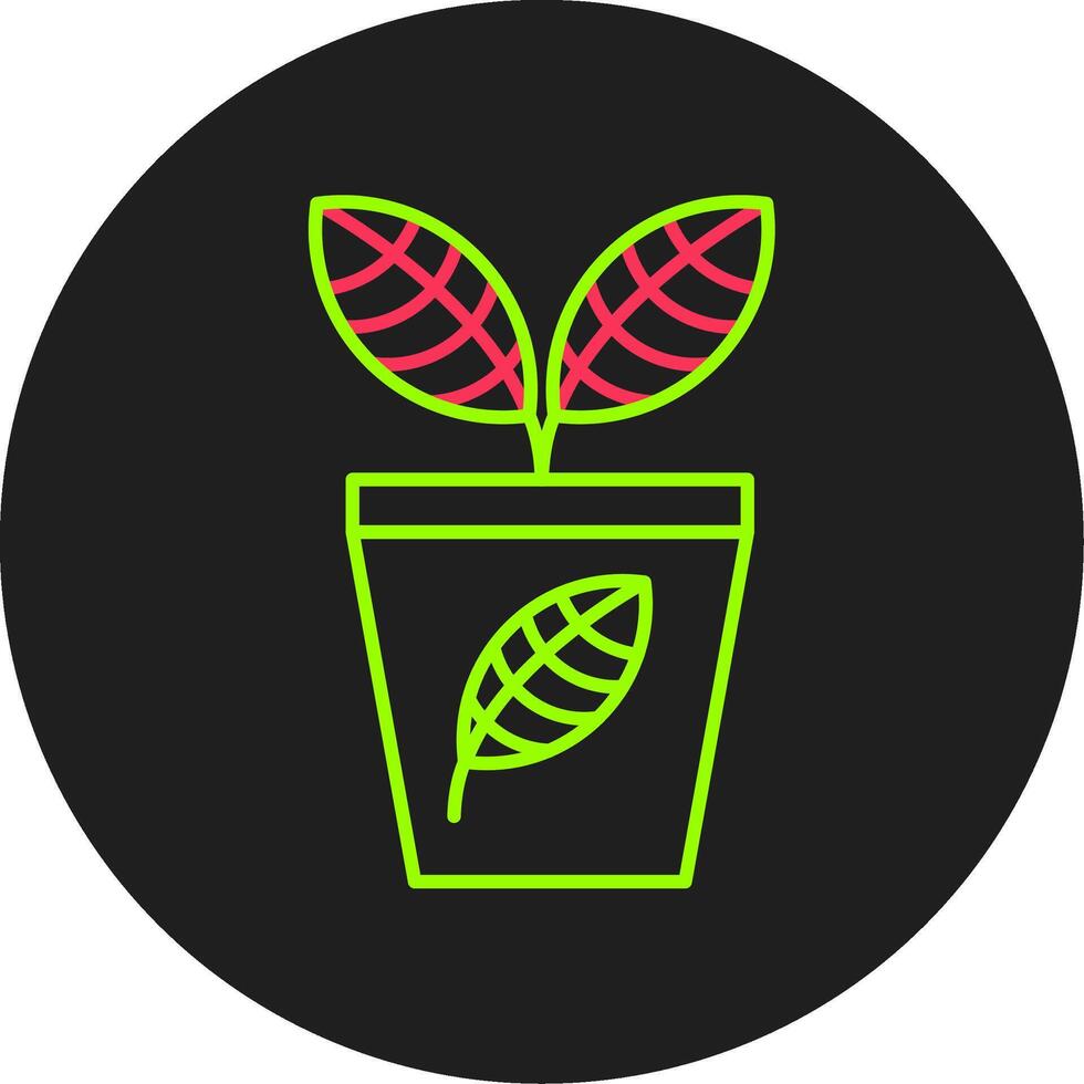 Plant Glyph Circle Icon vector