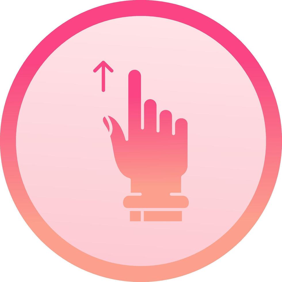 Swipe Up solid circle gradeint Icon vector