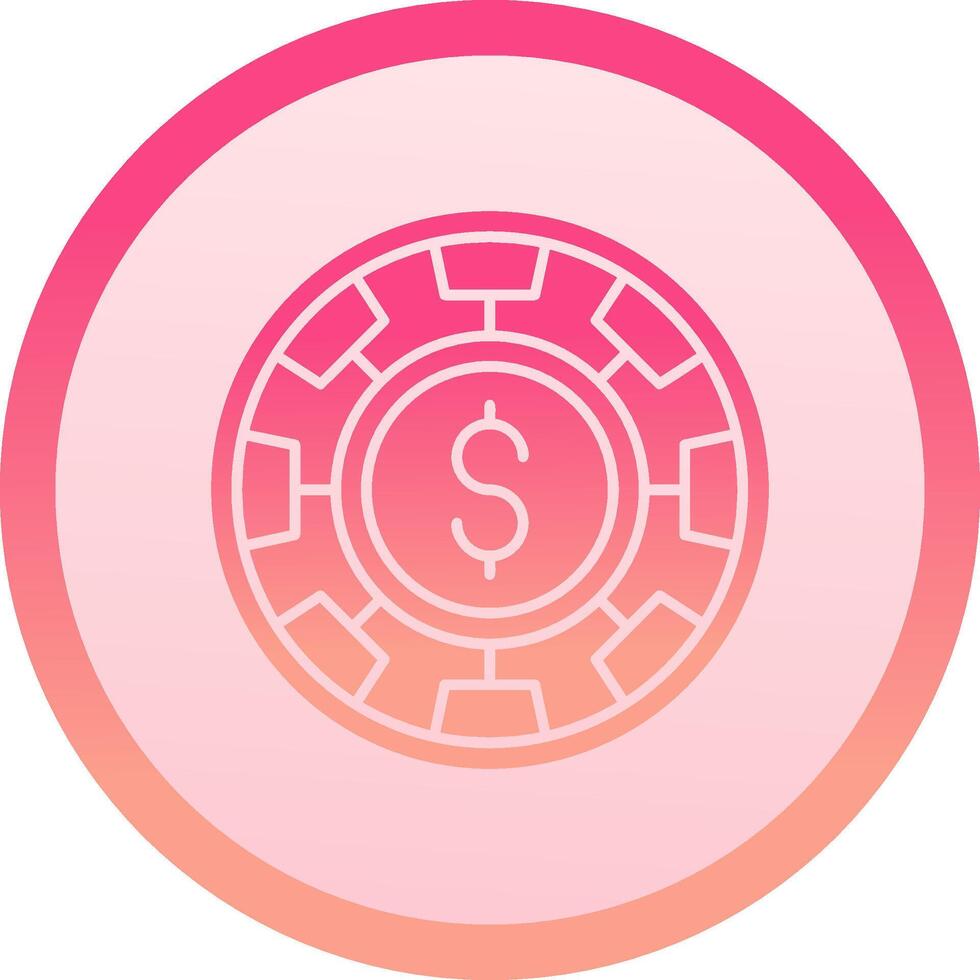 Chip solid circle gradeint Icon vector