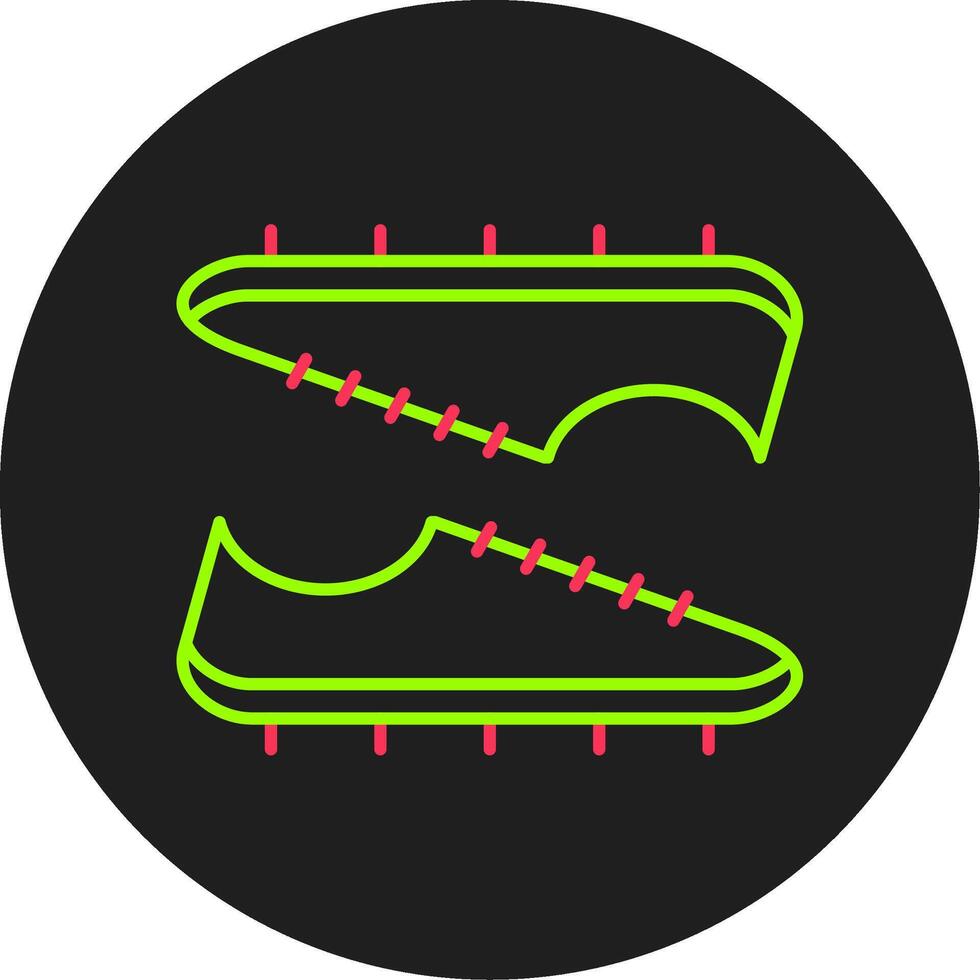 fútbol botas glifo circulo icono vector