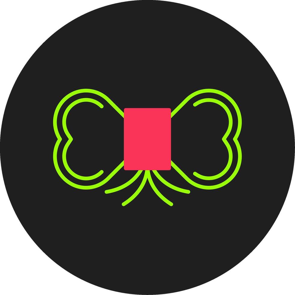 Bow Tie Glyph Circle Icon vector