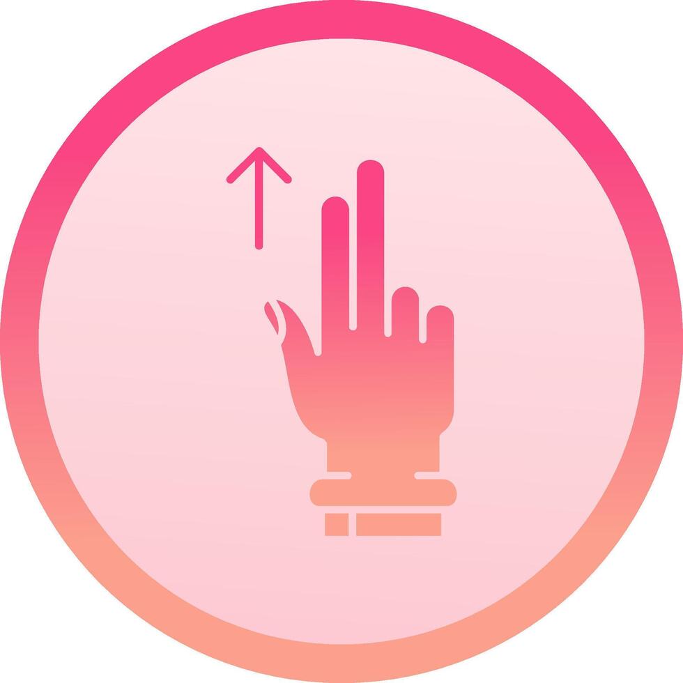 Two Fingers Up solid circle gradeint Icon vector