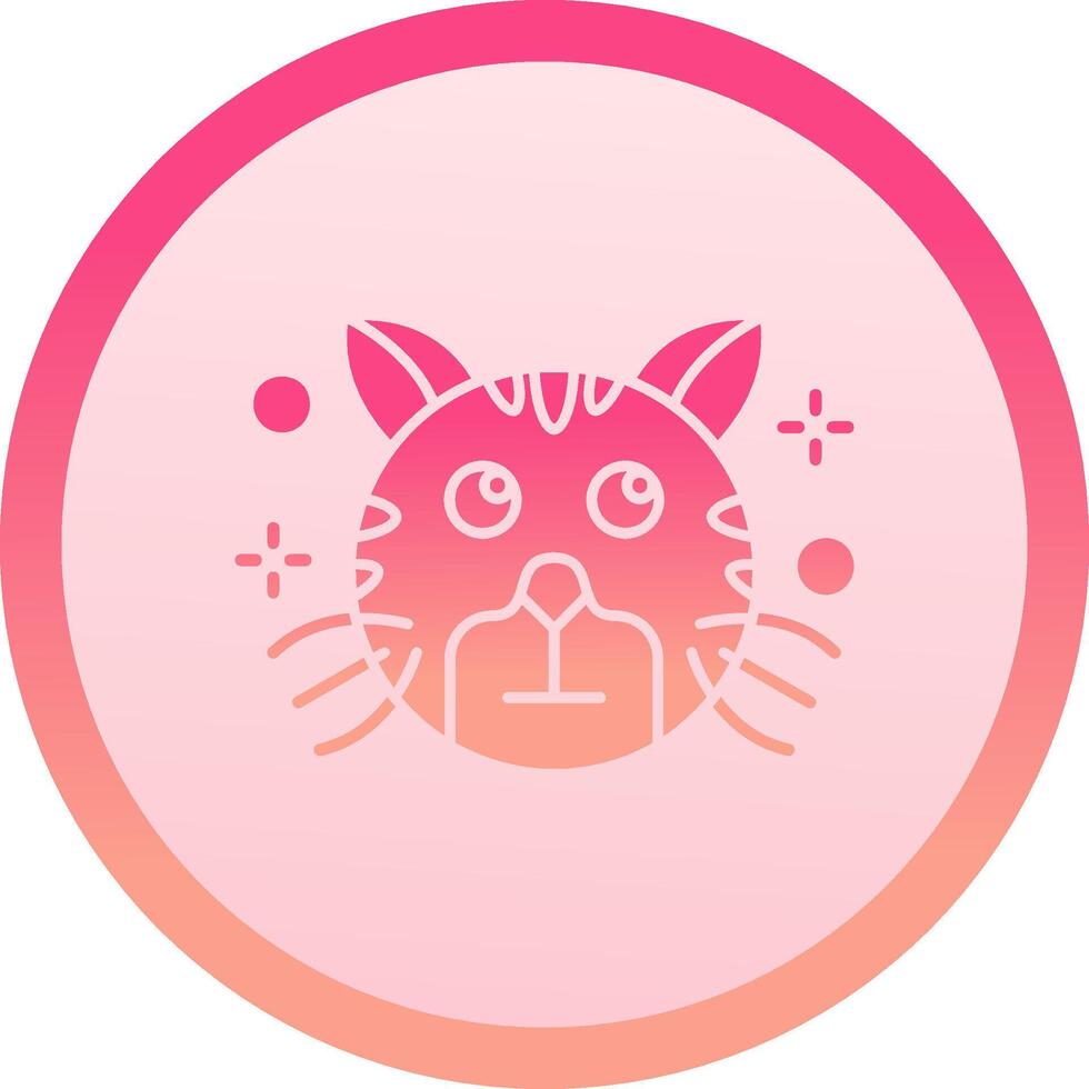 Rolling eyes solid circle gradeint Icon vector