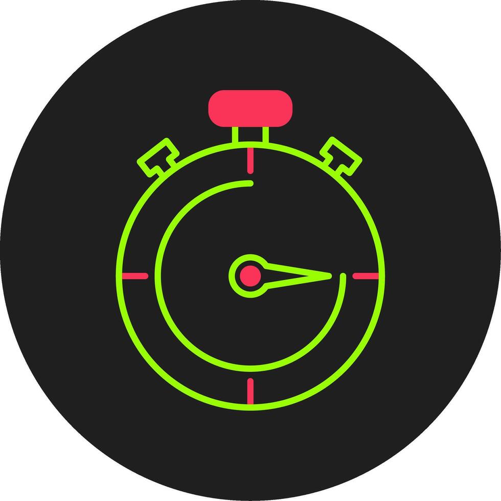 Stopwatch Glyph Circle Icon vector