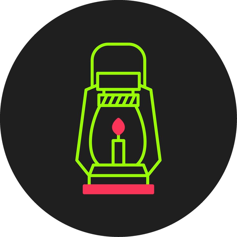Gas Lamp Glyph Circle Icon vector