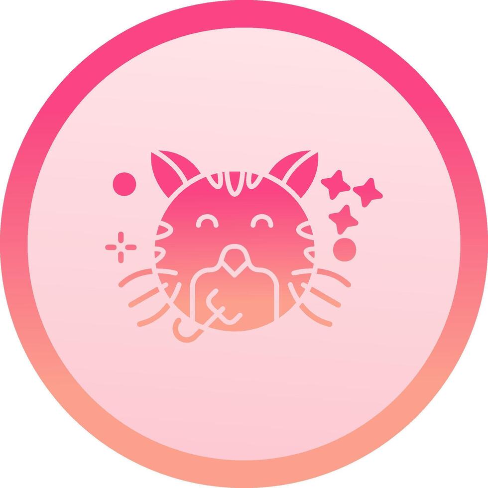 Congratulation solid circle gradeint Icon vector