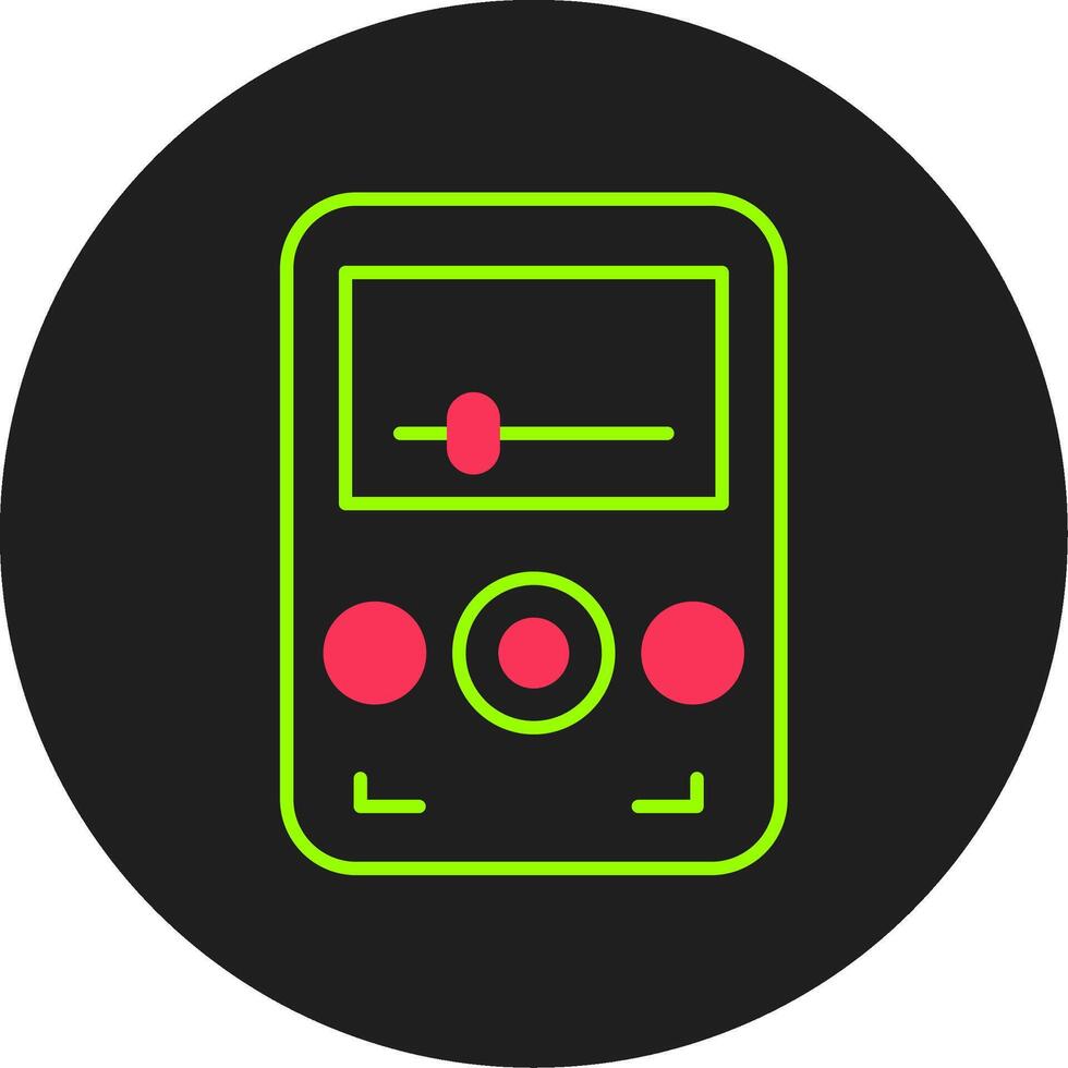 Audio Player Glyph Circle Icon vector