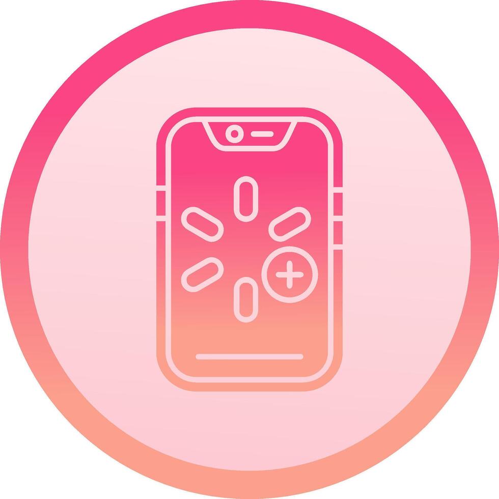 More solid circle gradeint Icon vector