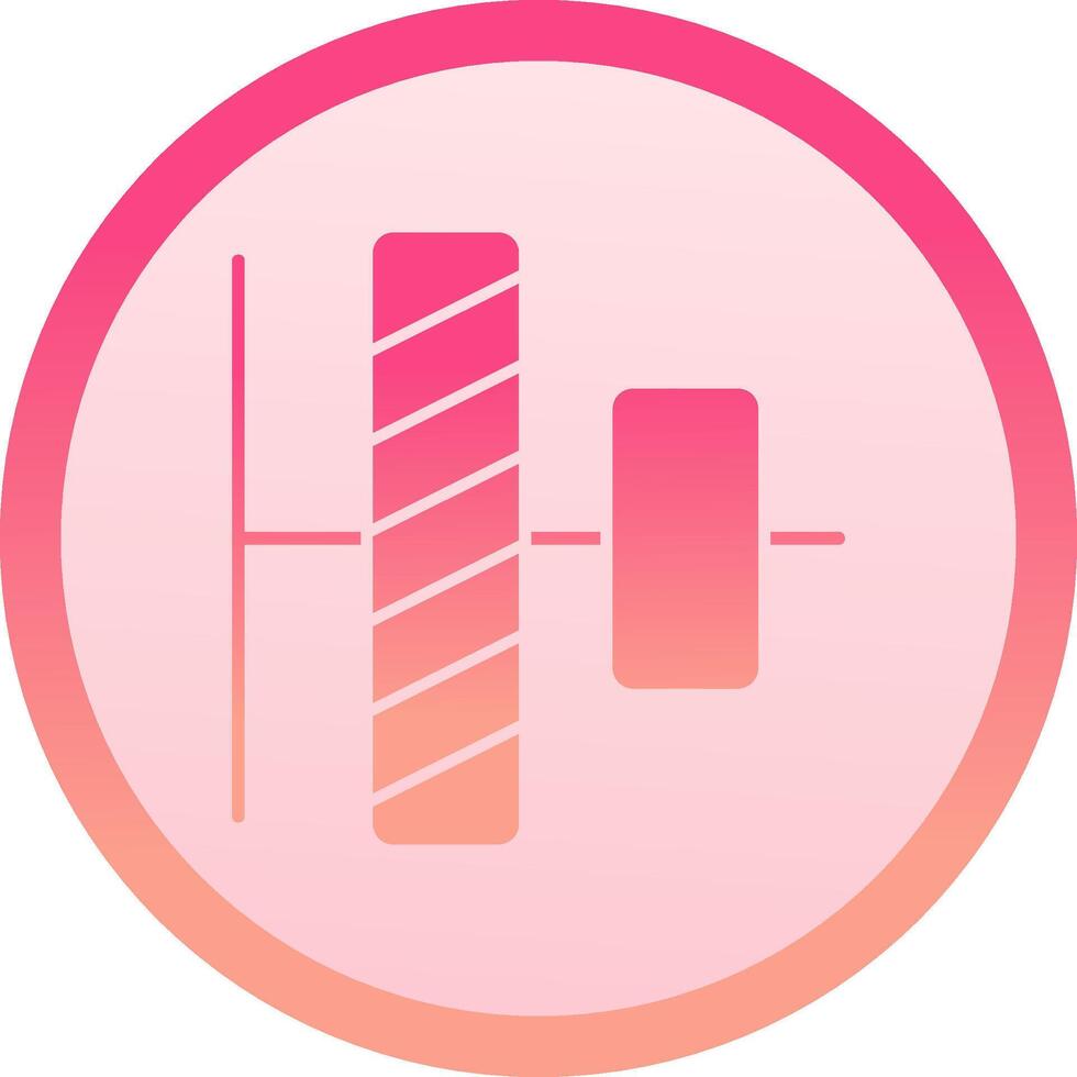 Vertical alignment solid circle gradeint Icon vector