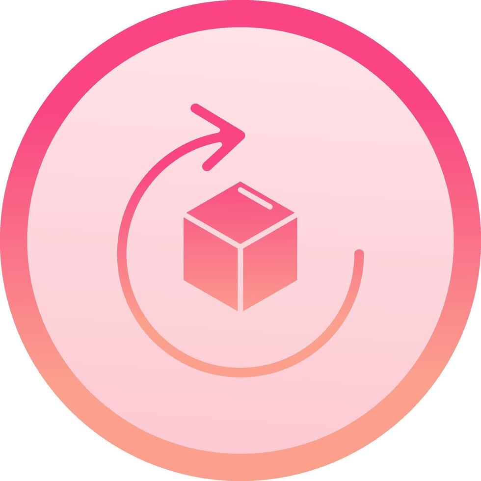 Rotate solid circle gradeint Icon vector