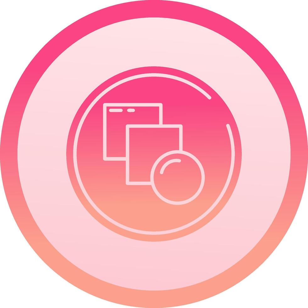 Blend solid circle gradeint Icon vector