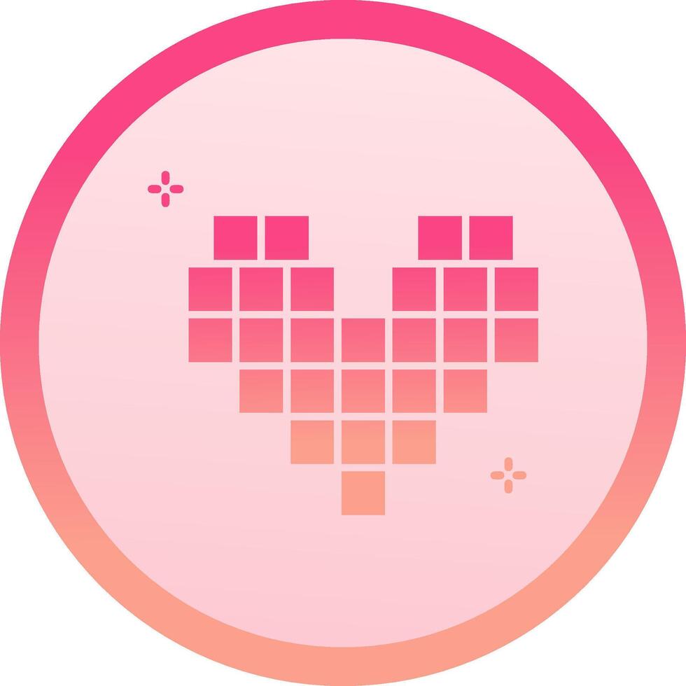 Pixels solid circle gradeint Icon vector