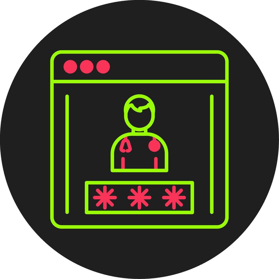 Log In Glyph Circle Icon vector