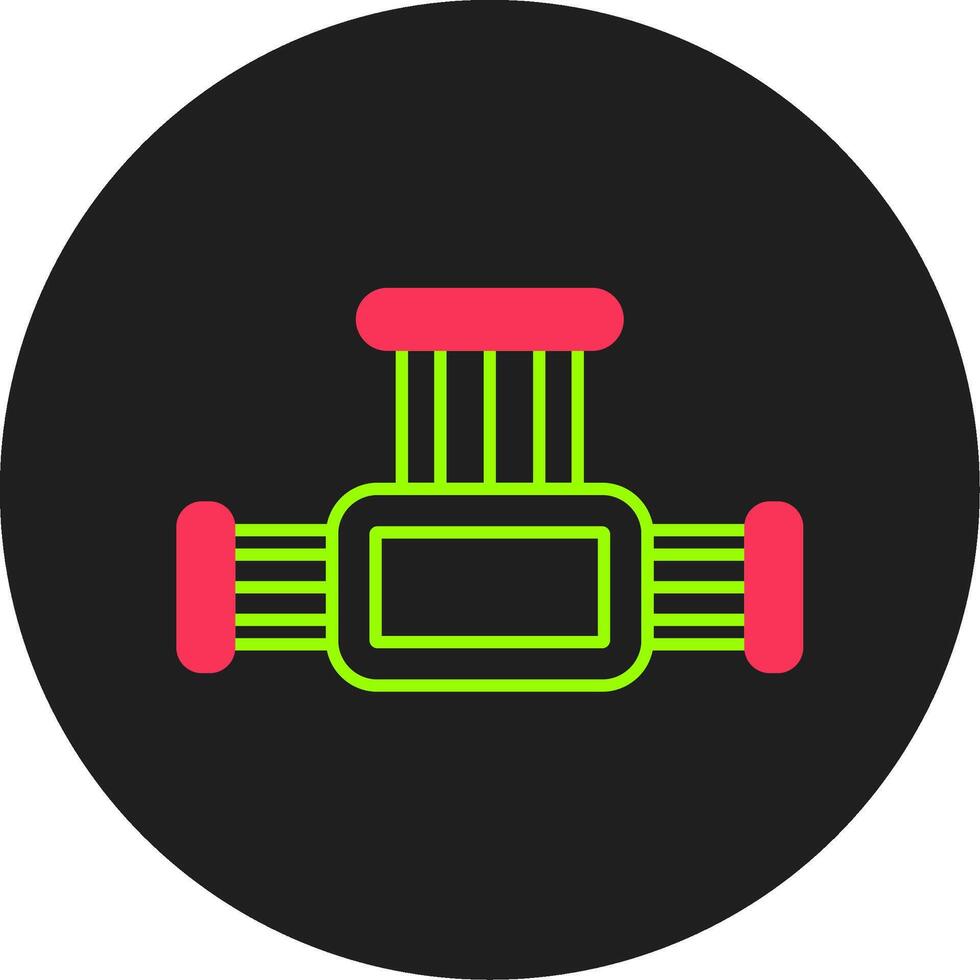 Hosepipe Glyph Circle Icon vector