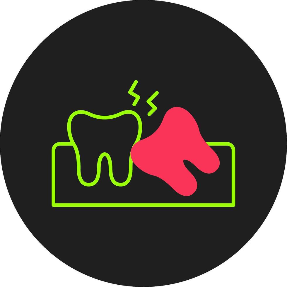 Wisdom Tooth Glyph Circle Icon vector