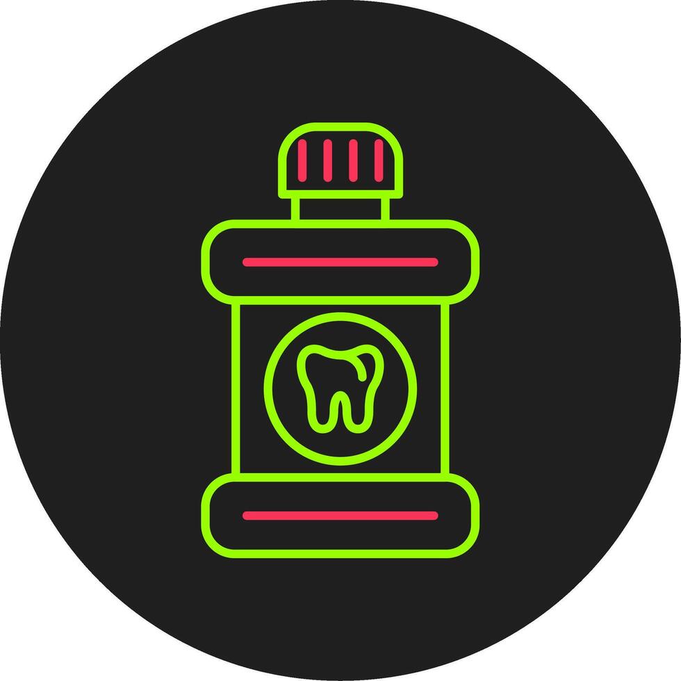 Mouthwash Glyph Circle Icon vector