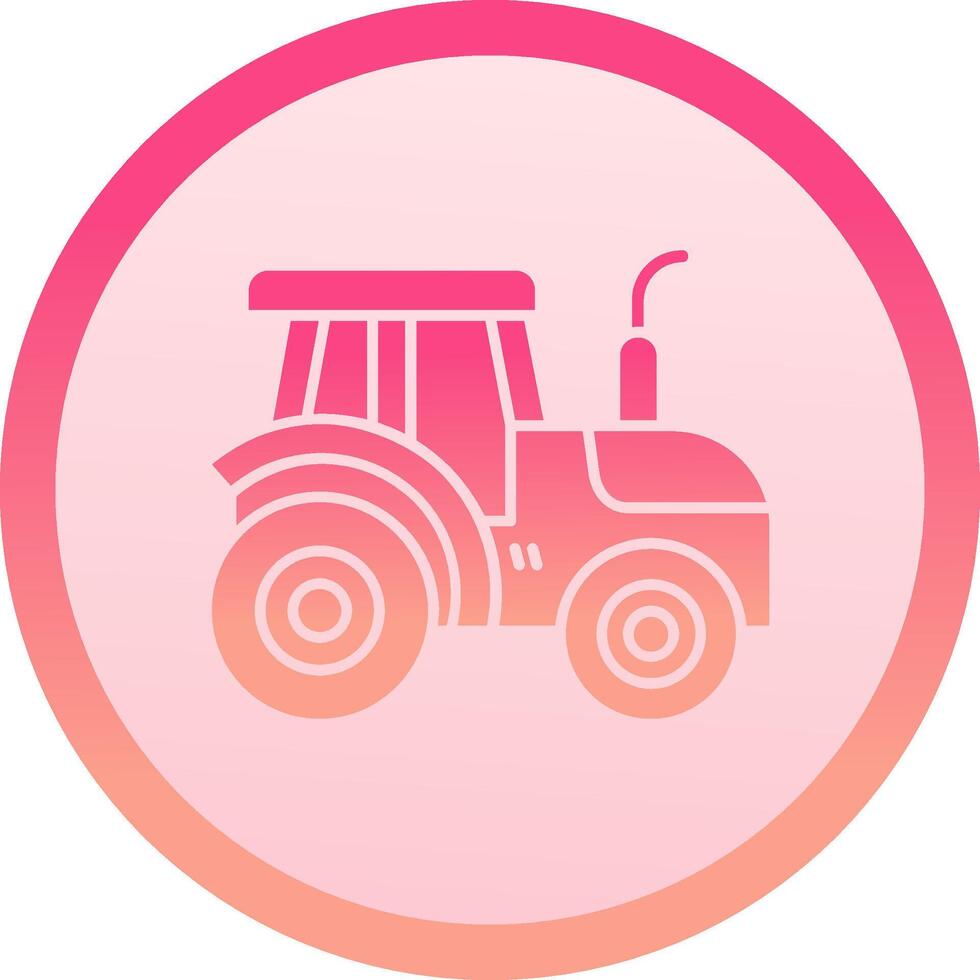 Tractor solid circle gradeint Icon vector