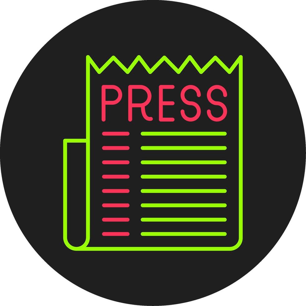 Press Release Glyph Circle Icon vector