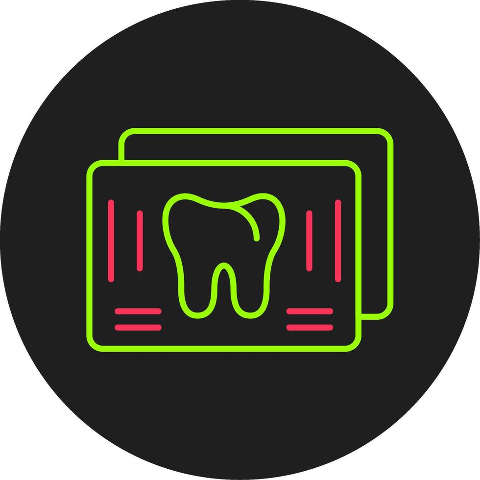 X Ray Glyph Circle Icon vector