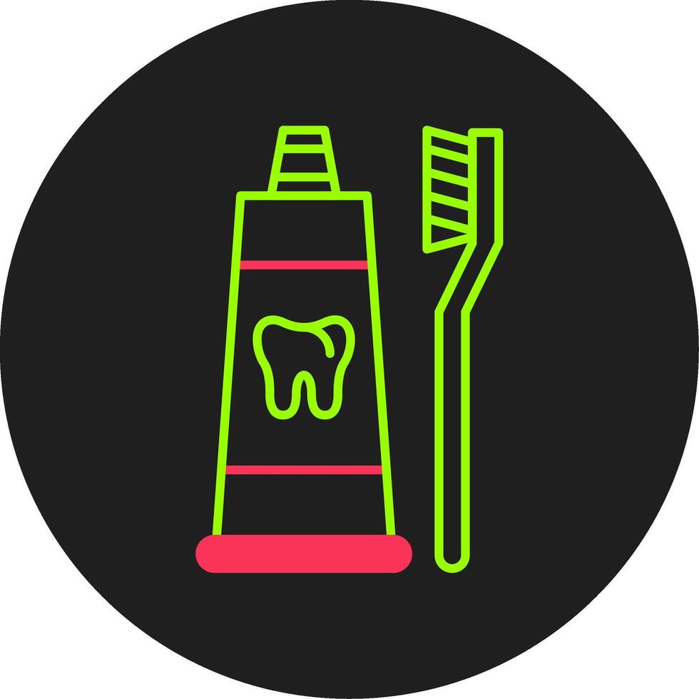 Toothpaste Glyph Circle Icon vector