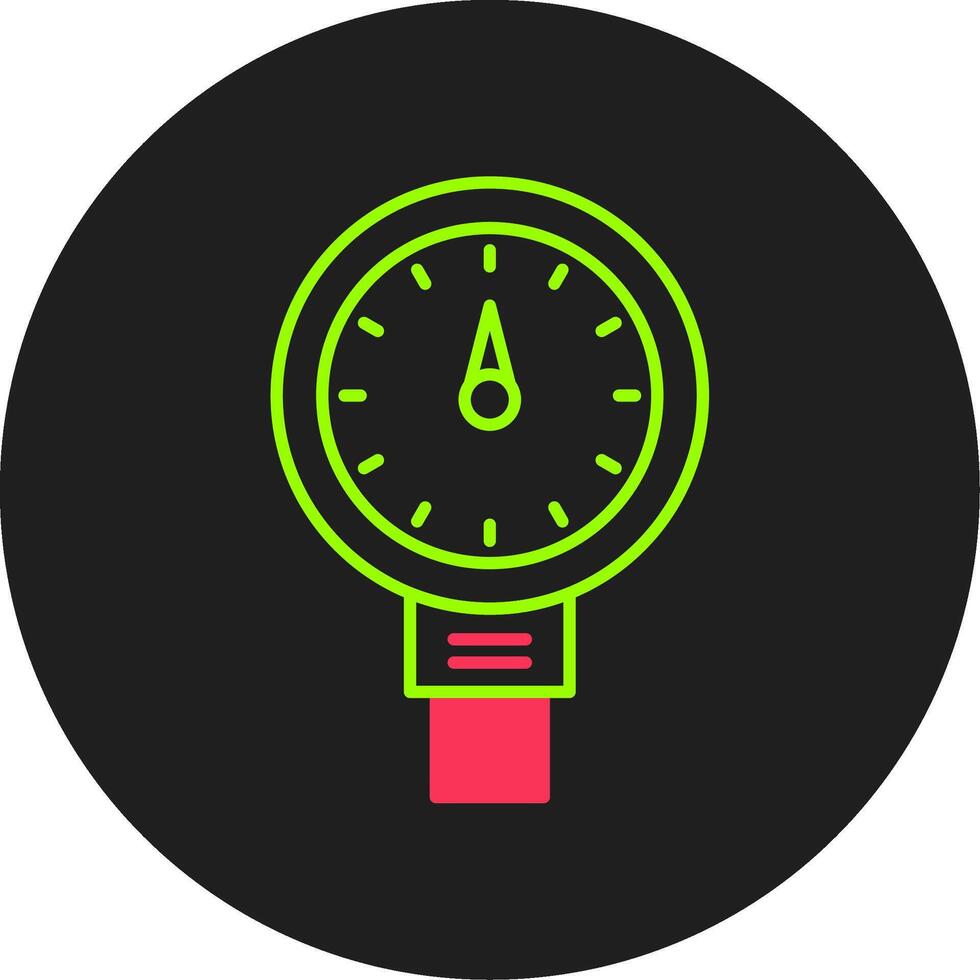 Meter Glyph Circle Icon vector