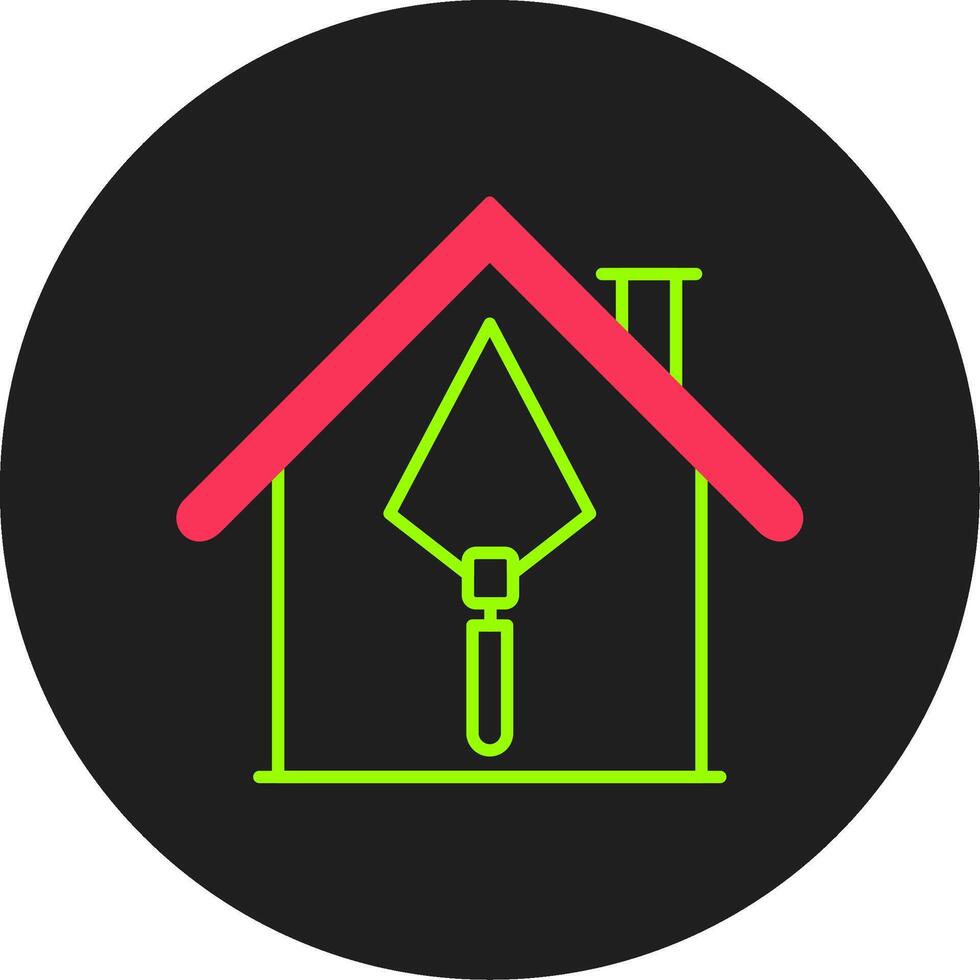 House Construction Glyph Circle Icon vector